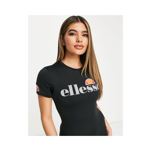 Черная футболка со светоотражающим логотипом ellesse-Черный цвет