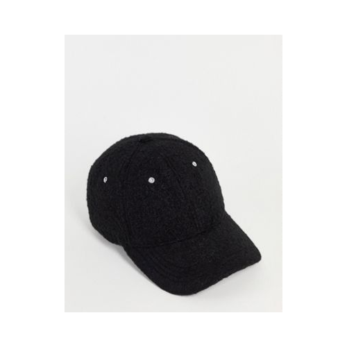 Черная кепка из искусственного меха Topman-Черный цвет