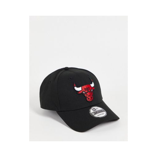 Черная регулируемая кепка с символикой команды "Chicago Bulls" красного цвета New Era NBA 9Forty-Черный