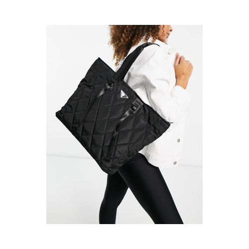 Черная стеганая сумка-тоут EGO-Черный цвет