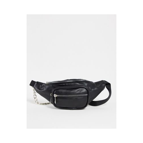 Черная сумка-кошелек на пояс из искусственной кожи SVNX-Черный цвет