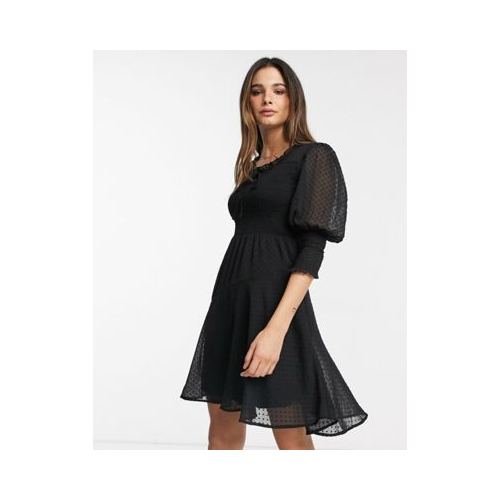 Черное сетчатое платье мини Vero Moda