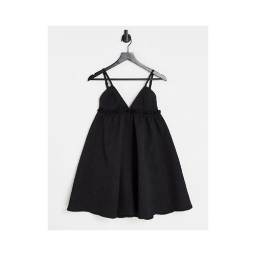 Черное платье бэби-долл Rare London-Черный цвет