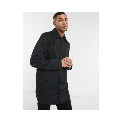 Черное водонепроницаемое пальто со съемной подкладкой-бомбером ASOS DESIGN-Черный цвет