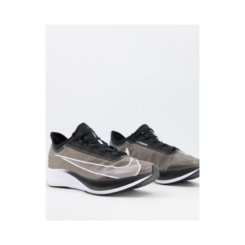 Черно-белые кроссовки Nike Running Zoom Fly 3-Черный цвет