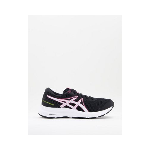 Черно-розовые кроссовки для бега Asics Running Gel-Contend 7-Черный цвет