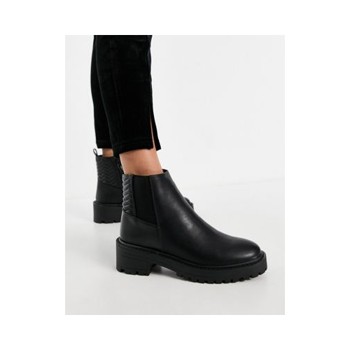 Черные ботинки челси на толстой подошве Schuh Adeline-Черный цвет