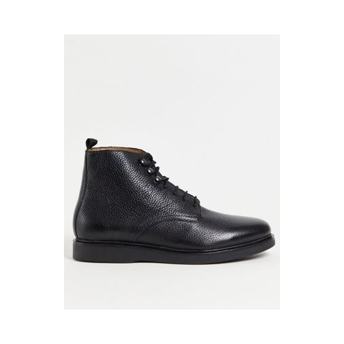 Черные ботинки из фактурной кожи H by Hudson-Черный цвет