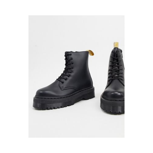 Черные ботинки из искусственной кожи на платформе Dr Martens-Черный цвет