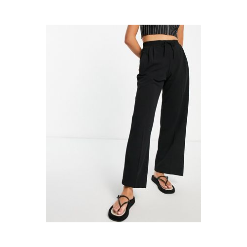 Черные брюки с широкими штанинами Miss Selfridge-Черный цвет