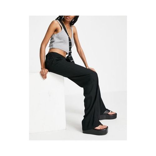Черные брюки с широкими штанинами Vero Moda-Черный цвет