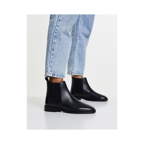 Черные кожаные ботинки челси Schuh Christina-Черный цвет