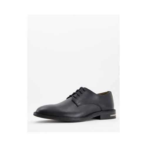 Черные кожаные туфли дерби Walk London Oliver-Черный цвет