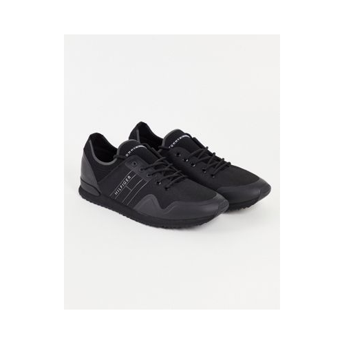 Черные классические кроссовки для бега с логотипом-надписью сбоку Tommy Hilfiger-Черный цвет