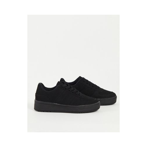 Черные кроссовки на шнуровке schuh Magnet-Черный цвет