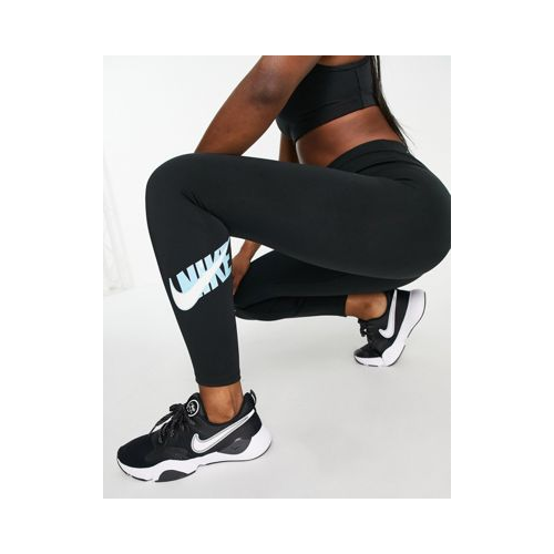 Черные леггинсы с логотипом Nike Training Icon Clash Dri-Fit-Черный цвет