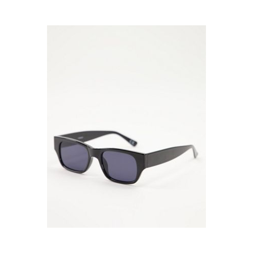 Черные солнцезащитные очки «кошачий глаз» с черными дымчатыми стеклами ASOS DESIGN-Черный цвет