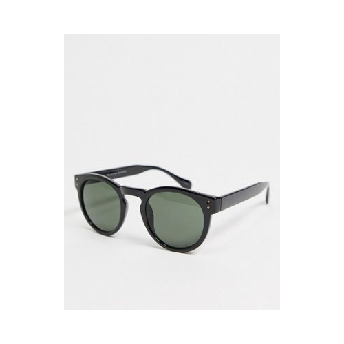 Черные солнцезащитные очки в круглой оправе Selected Homme-Черный цвет