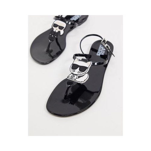 Черные сандалии из гибкого пластика Karl Lagerfeld-Черный цвет