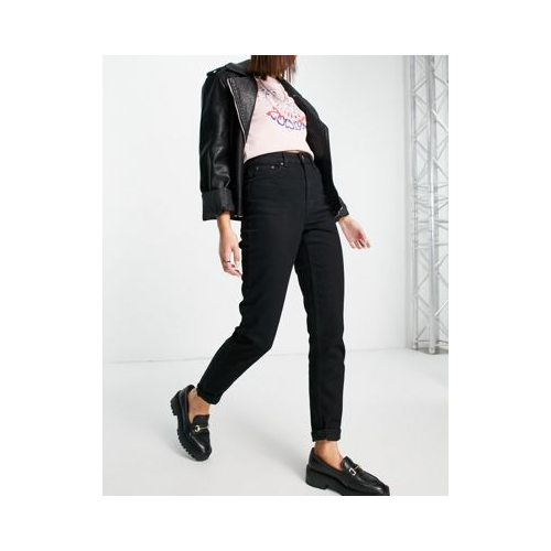 Черные суженные книзу джинсы в винтажном стиле Topshop-Черный цвет