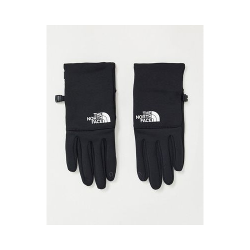 Черные перчатки с белым логотипом The North Face Etip-Черный цвет