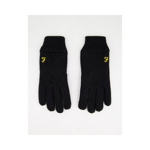 Черные перчатки с логотипом Farah-Черный цвет