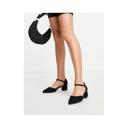 Черные туфли на блочном каблуке средней высоты Truffle Collection-Черный цвет