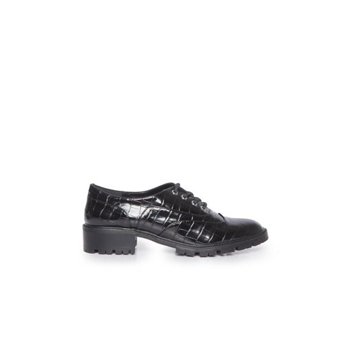 Черные туфли на массивной подошве со шнуровкой Miss Selfridge-Черный цвет