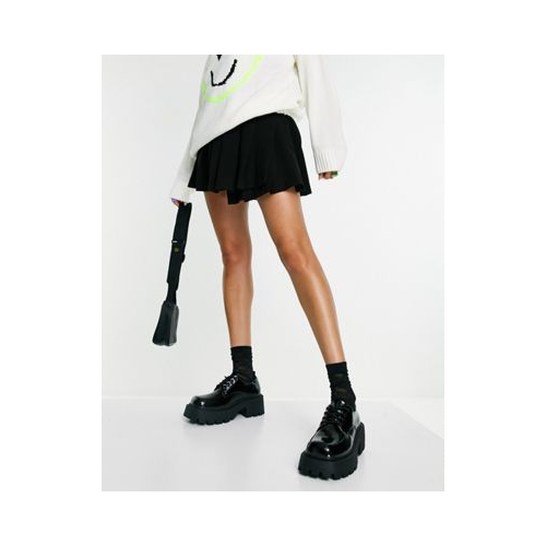 Черные туфли на шнуровке с массивной подошвой Truffle Collection-Черный цвет