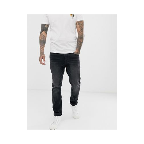 Черные узкие джинсы стретч ASOS DESIGN-Черный цвет