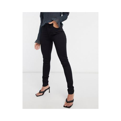 Черные зауженные джинсы с завышенной талией Levi's 721-Черный цвет