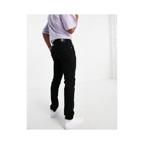 Черные зауженные джинсы Versace Jeans Couture-Черный цвет