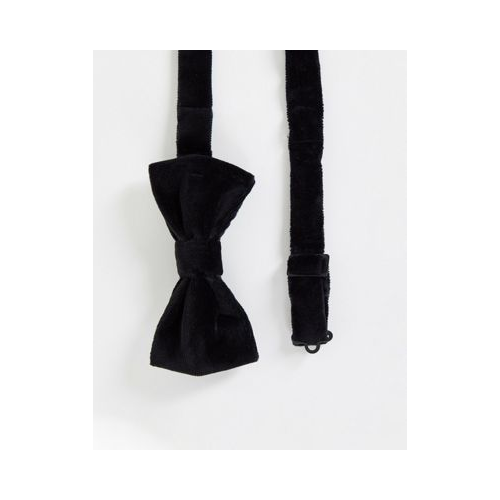 Черный бархатный галстук-бабочка Devils Advocate