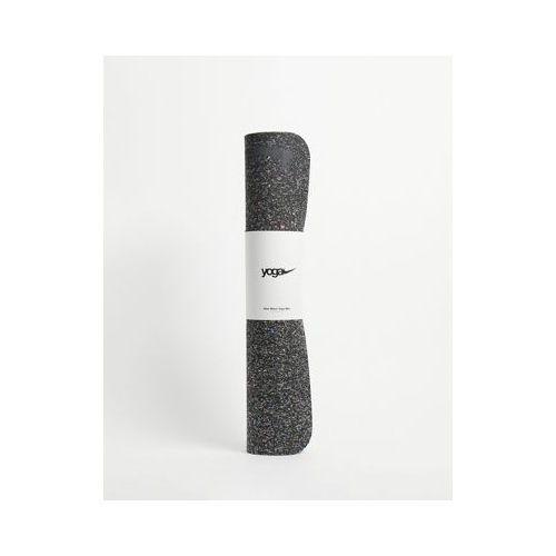 Черный коврик для занятий йогой с логотипом-галочкой толщиной 4 мм Nike-Черный цвет