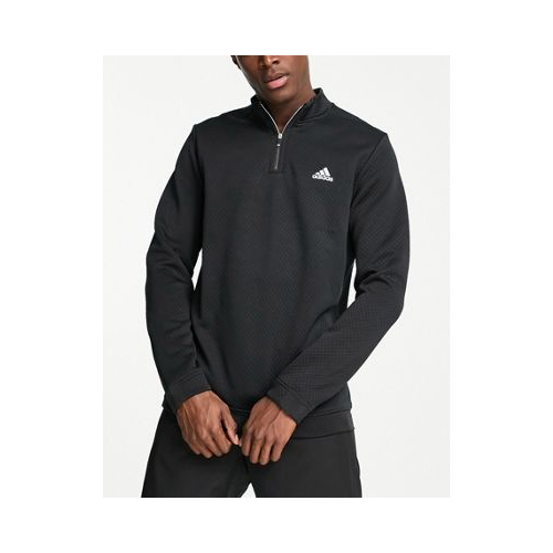 Черный свитшот с молнией длиной 1/4 adidas Golf-Черный цвет
