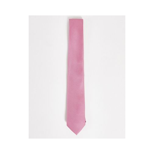 Фактурный розовый галстук ASOS DESIGN-Розовый цвет