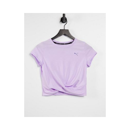 Фиолетовая футболка с перекрученной отделкой Puma Training-Фиолетовый цвет