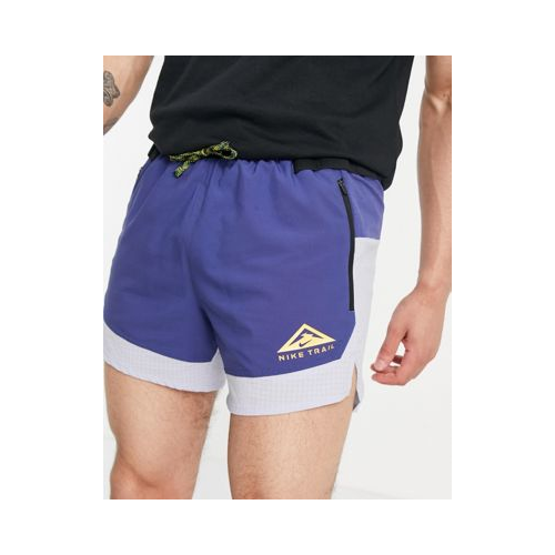 Фиолетовые шорты длиной Nike Running Trail Flex Stride 5-Фиолетовый цвет
