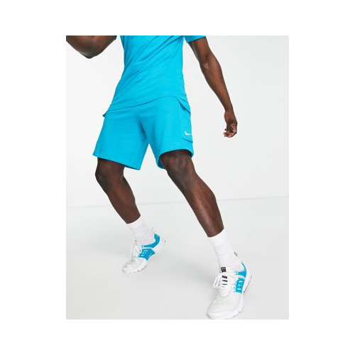 Флисовые шорты карго аквамаринового цвета с логотипом Nike Zig Zag Голубой