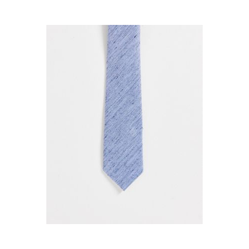 Голубой узкий фактурный галстук ASOS DESIGN