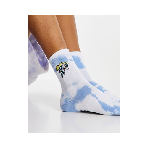 Голубые носки с принтом тай-дай Skinnydip x Powerpuff Girls Bubbles