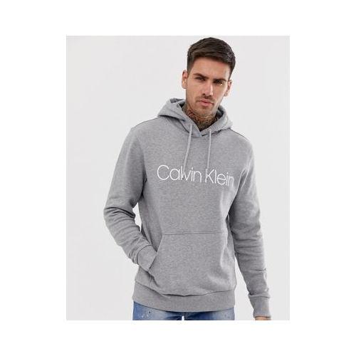 Худи светло-серого цвета с логотипом Calvin Klein