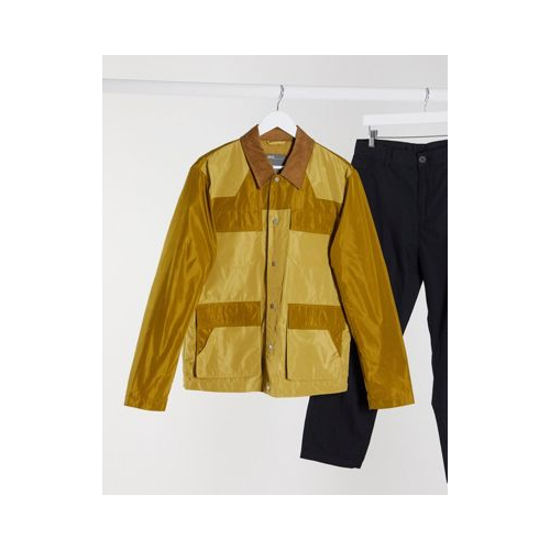 Куртка Харрингтон со вставками колор блок и карманами в стиле милитари ASOS DESIGN Бежевый