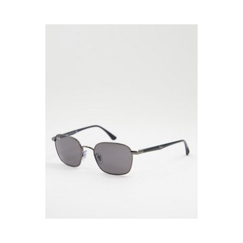 Квадратные солнцезащитные очки в серебристой оправе в стиле унисекс Ray-Ban 0RB3664
