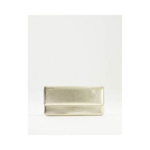 Классический бумажник с отделкой «золотистый металлик» French Connection