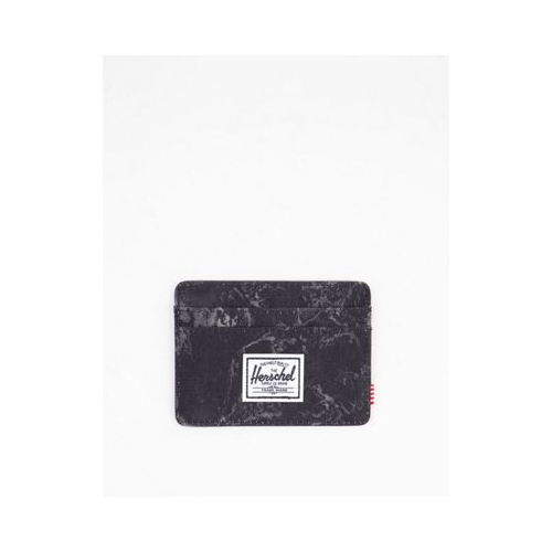 Кошелек для пластиковых карт черного цвета с мраморным эффектом Herschel Supply Co Charlie-Черный