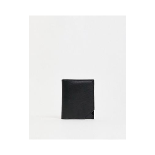 Кожаный складывающийся бумажник Urbancode-Черный цвет