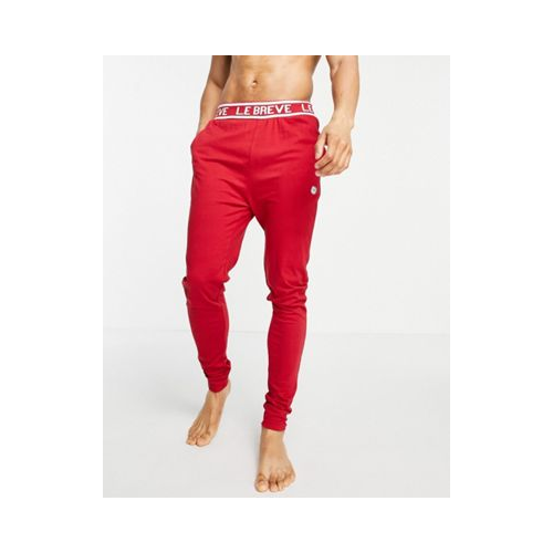Красные брюки для дома с манжетами от комплекта Le Breve