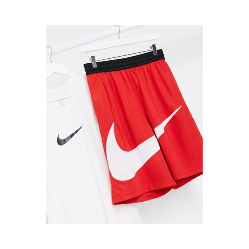 Красные шорты с большим логотипом-галочкой Nike Basketball