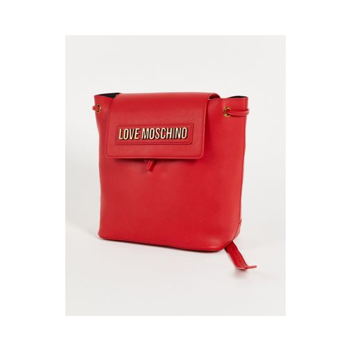 Красный рюкзак с логотипом Love Moschino